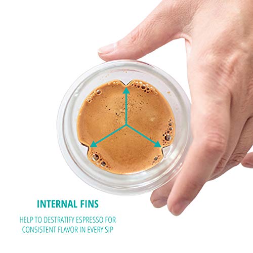 KRUVE Propel, taza espresso con borde simple ofrece sensación suave al beber