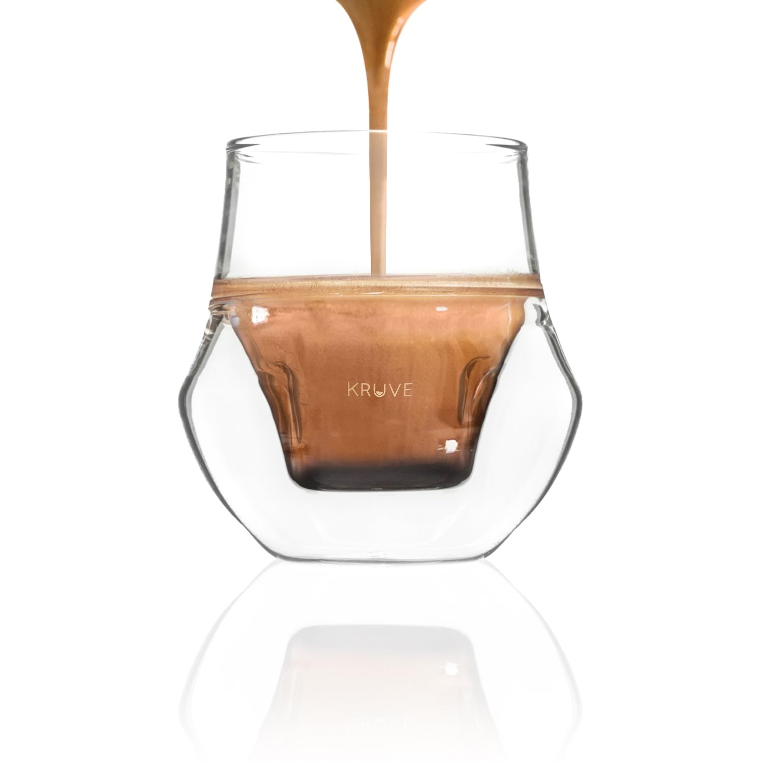 KRUVE Propel, taza espresso con aletas internas, mejora el flujo de aroma al mezclar