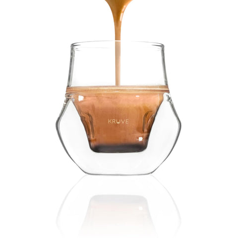 KRUVE Propel, taza espresso con aletas internas, mejora el flujo de aroma al mezclar