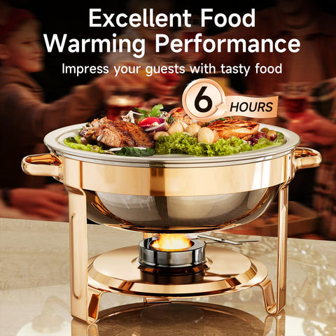 KScocina base de agua para chafing dish oro-rosa facilita calentamiento estable