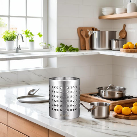KSENDALO organizador multiusos para espátulas y cubiertos, mantiene la cocina ordenada.