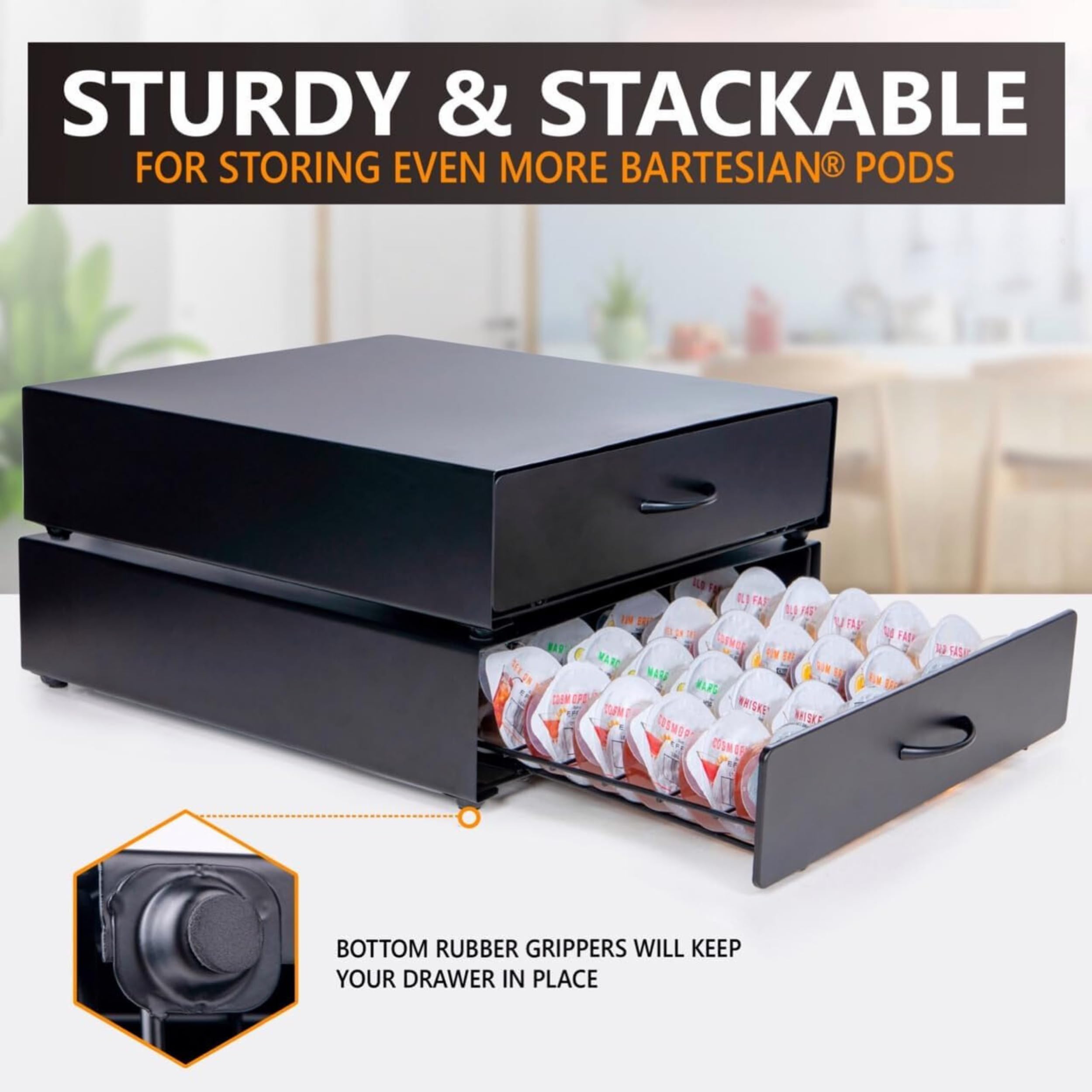 Ksestor compatibilidad BEV Black Decker; encaje sencillo bajo la máquina de cocteles.