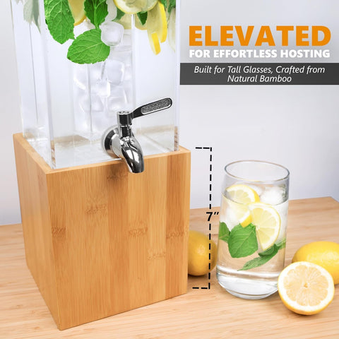 Ksestor dispensador acrílico transparente para ver las bebidas y verter con confianza.