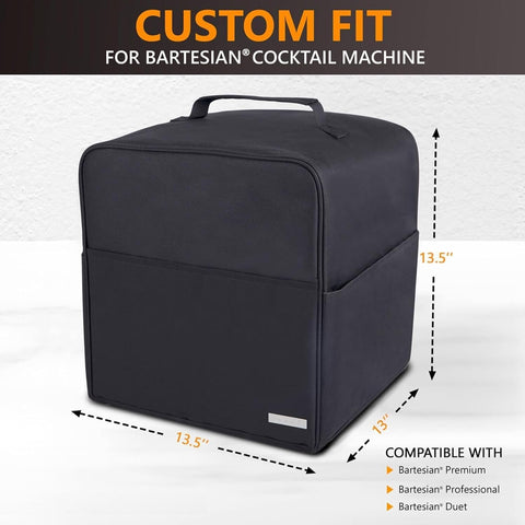 Ksestor Funda Bartesian: vista lateral, mantiene la máquina organizada con bolsillos para cápsulas.