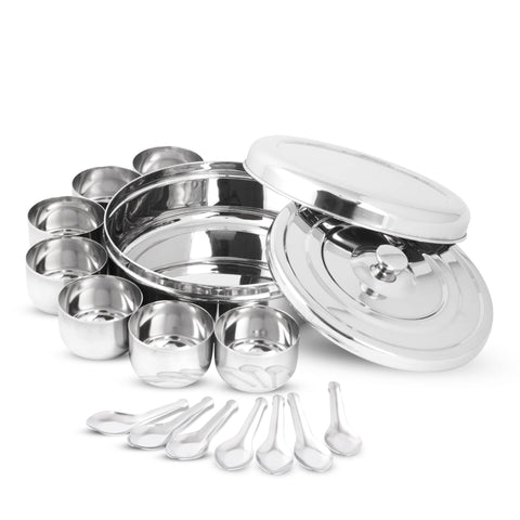 KSJONE conjunto masala dabba con 7 cucharas, ideal para cocina diaria