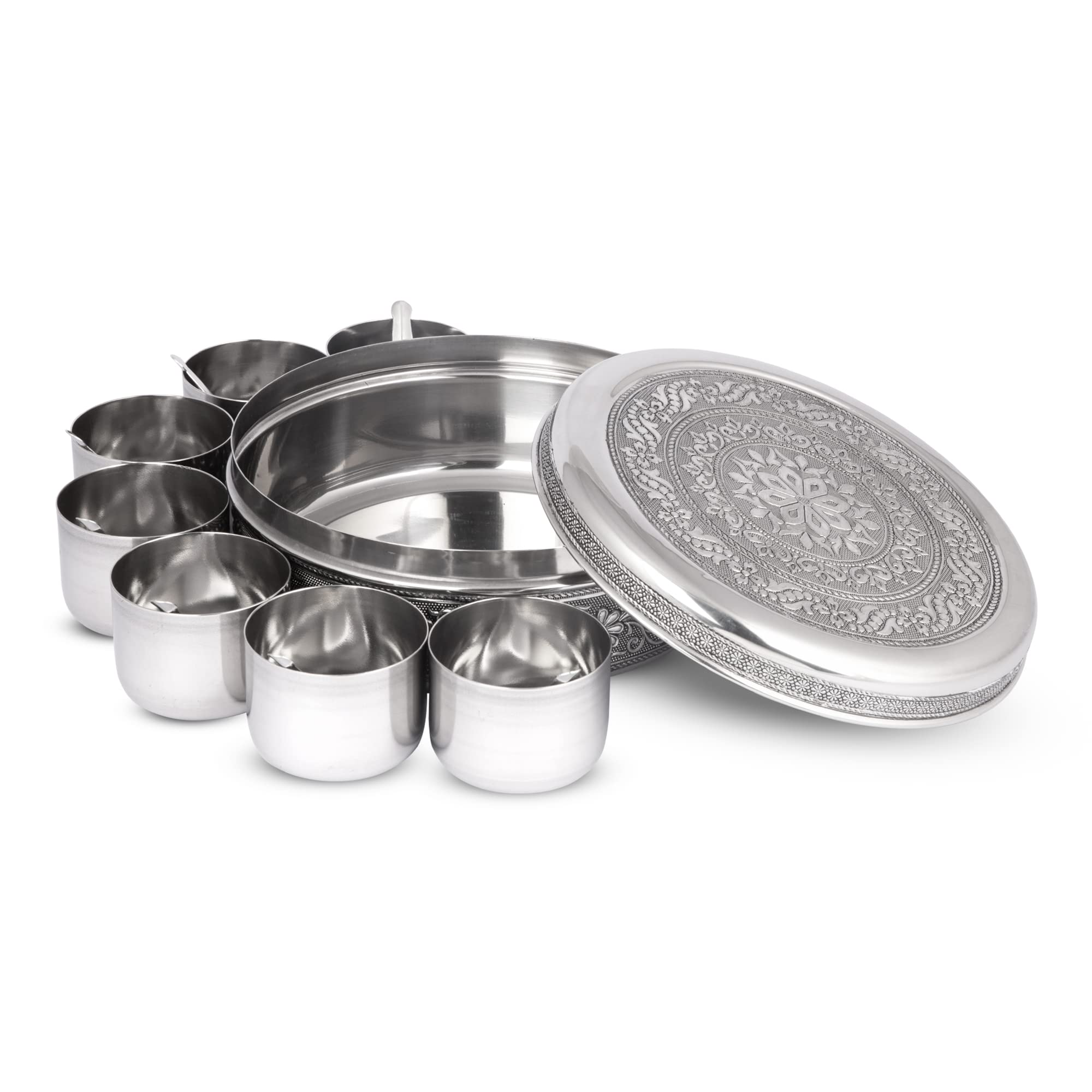 KSJONE dabba-acero-inoxidable con tapas herméticas para conservar aromas