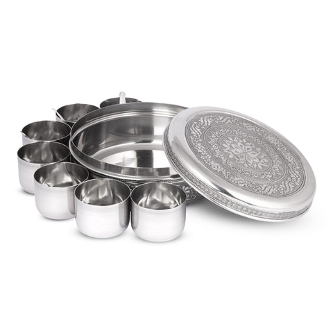 KSJONE dabba-acero-inoxidable con tapas herméticas para conservar aromas