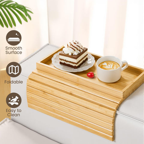 Bandeja multifuncional Kssiaz para sofá, sirve como mantel, soporte y bandeja.