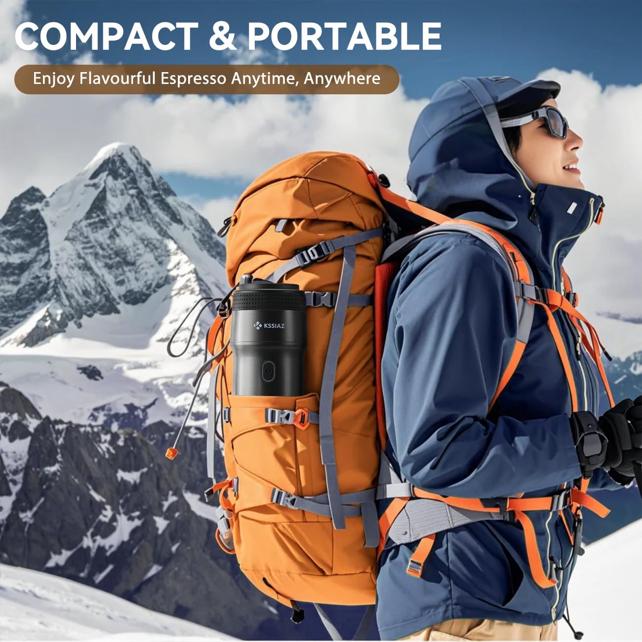 Kssiaz para camping y excursiones con cargador de coche incluido.