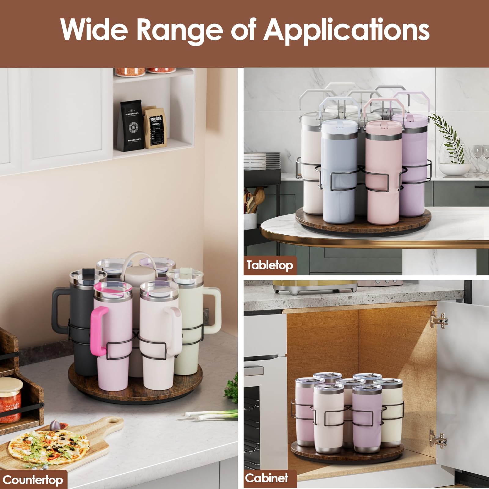 Kssiaz compatibilidad amplia con Stanley, Simple Modern y Yeti para diferentes botellas.