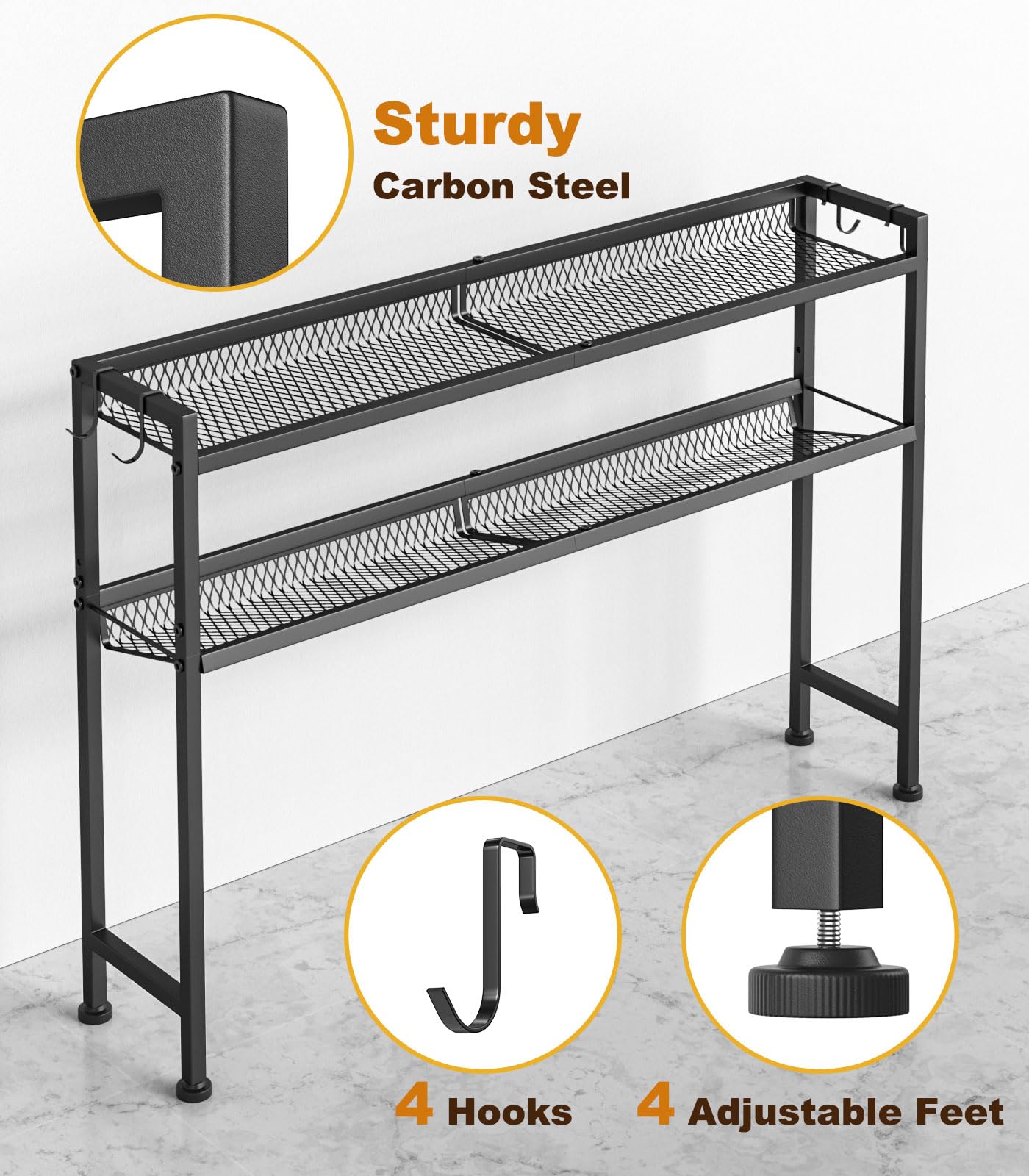 Kssiaz diseño compacto ideal para cocinas sin gabinetes superiores.