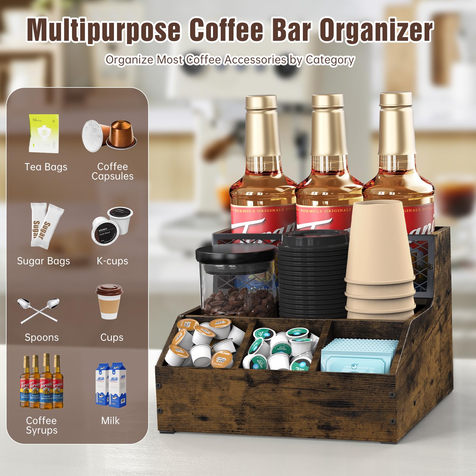Kssiaz Estación: espacio superior para jarabes de 750 ml.