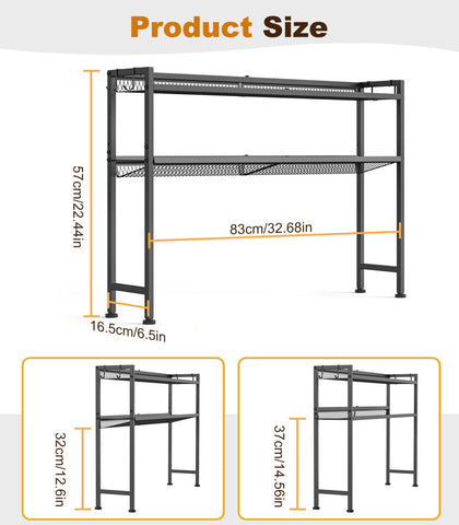 Kssiaz montaje fácil sin taladro para estante de cocina.