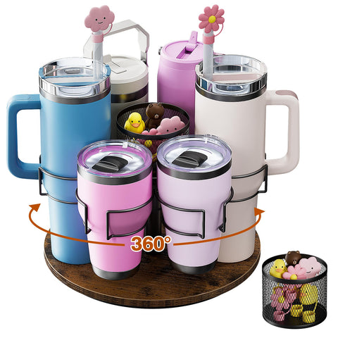 Kssiaz organizador de botellas con giro de 360° para Stanley, acceso rápido.