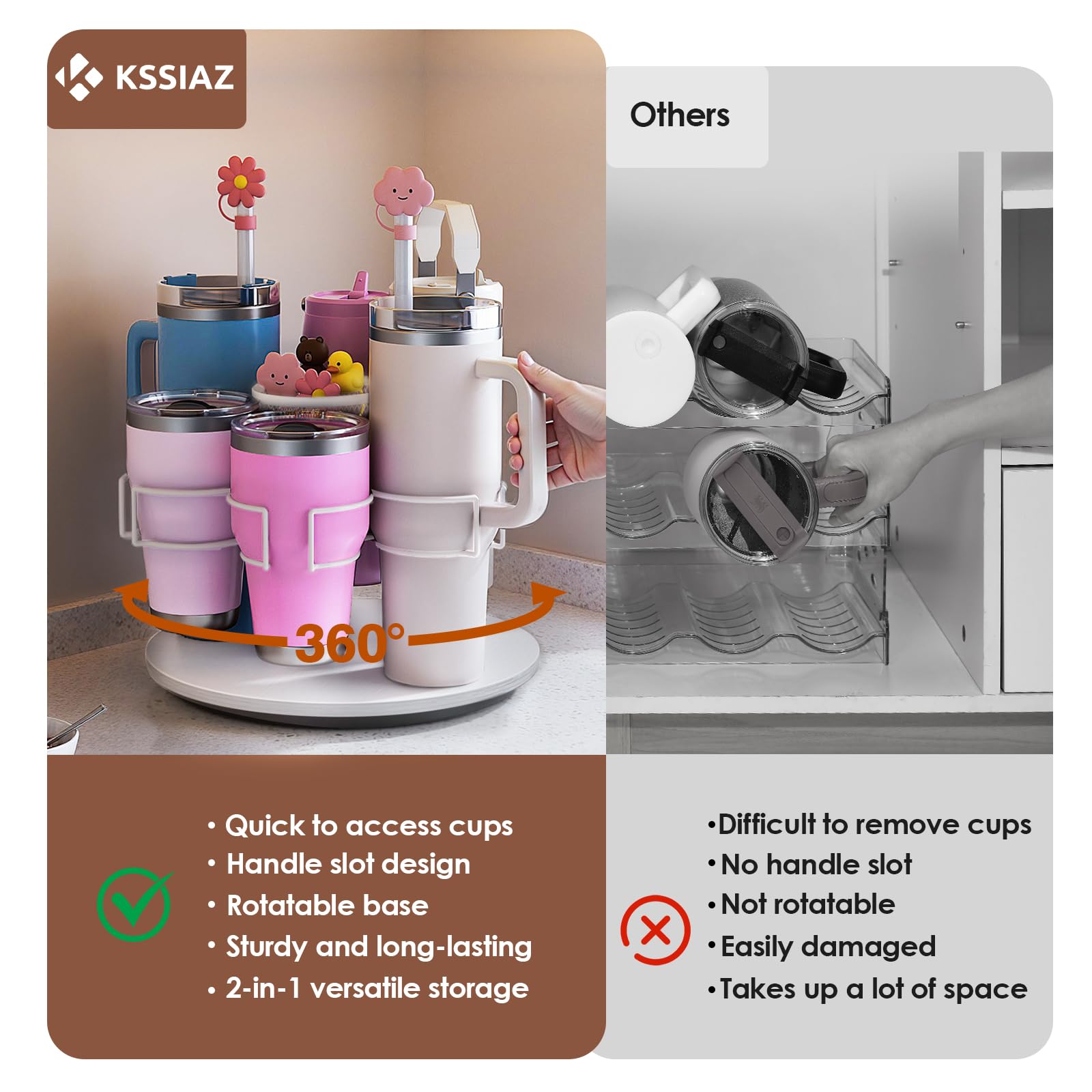 Kssiaz soporte de acero carbono con base de madera, estructura duradera