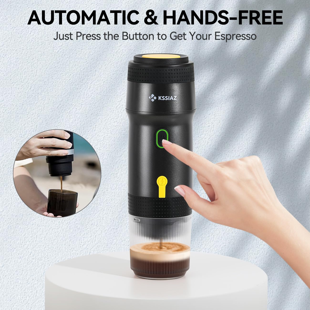 Un solo toque para preparar café con Kssiaz.