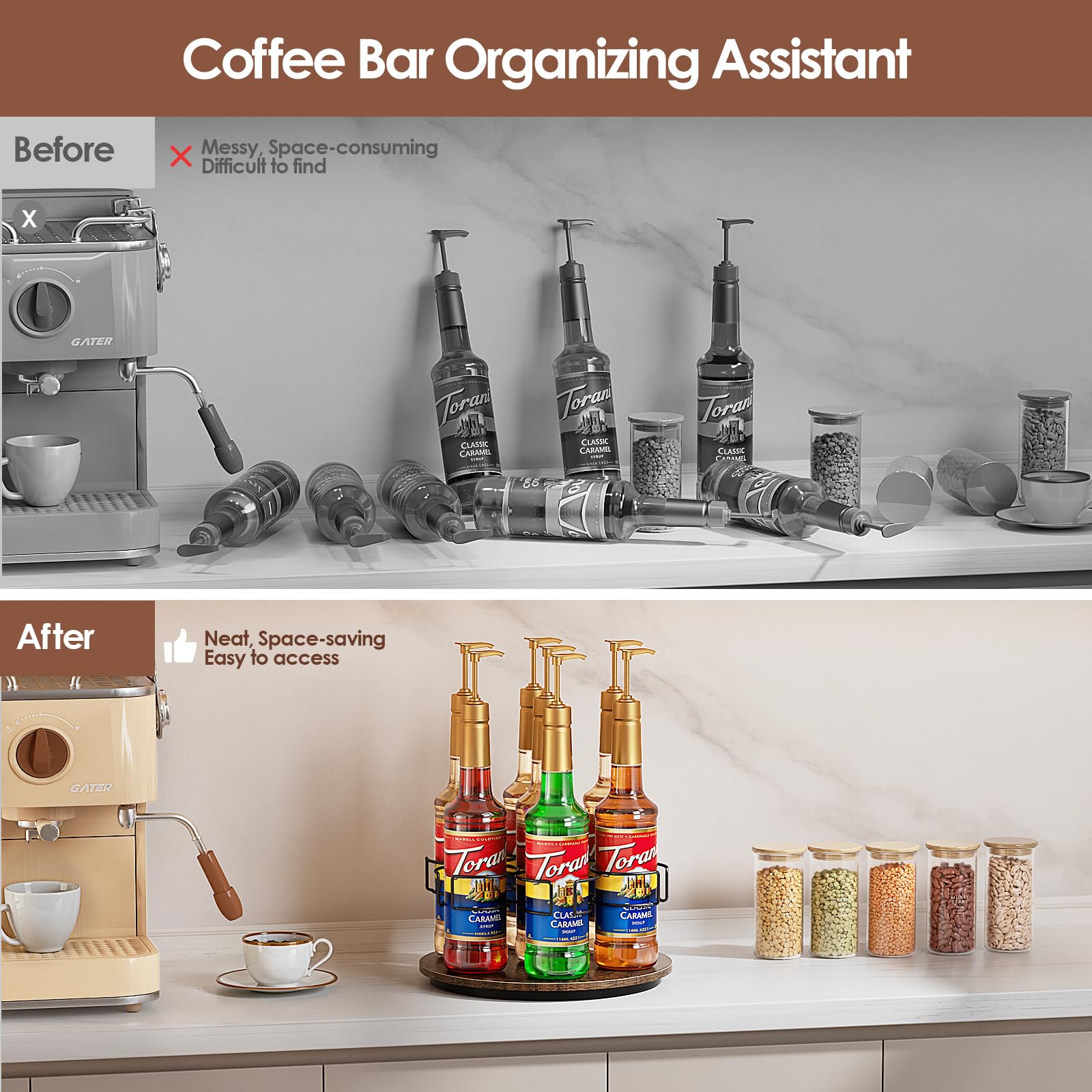 Kssiaz ideal para cocinas, oficinas y rincones de café con estilo moderno