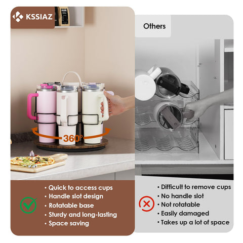 Kssiaz almacenamiento versátil para mostrar bebidas, decorar y organizar la despensa.