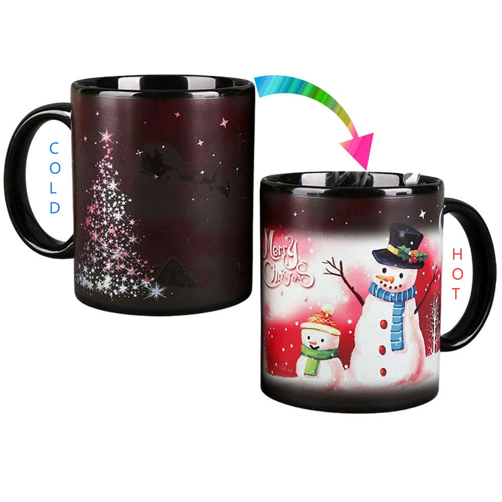 KSZNZB Taza mágica cambia de color al calor, ideal para café diario.