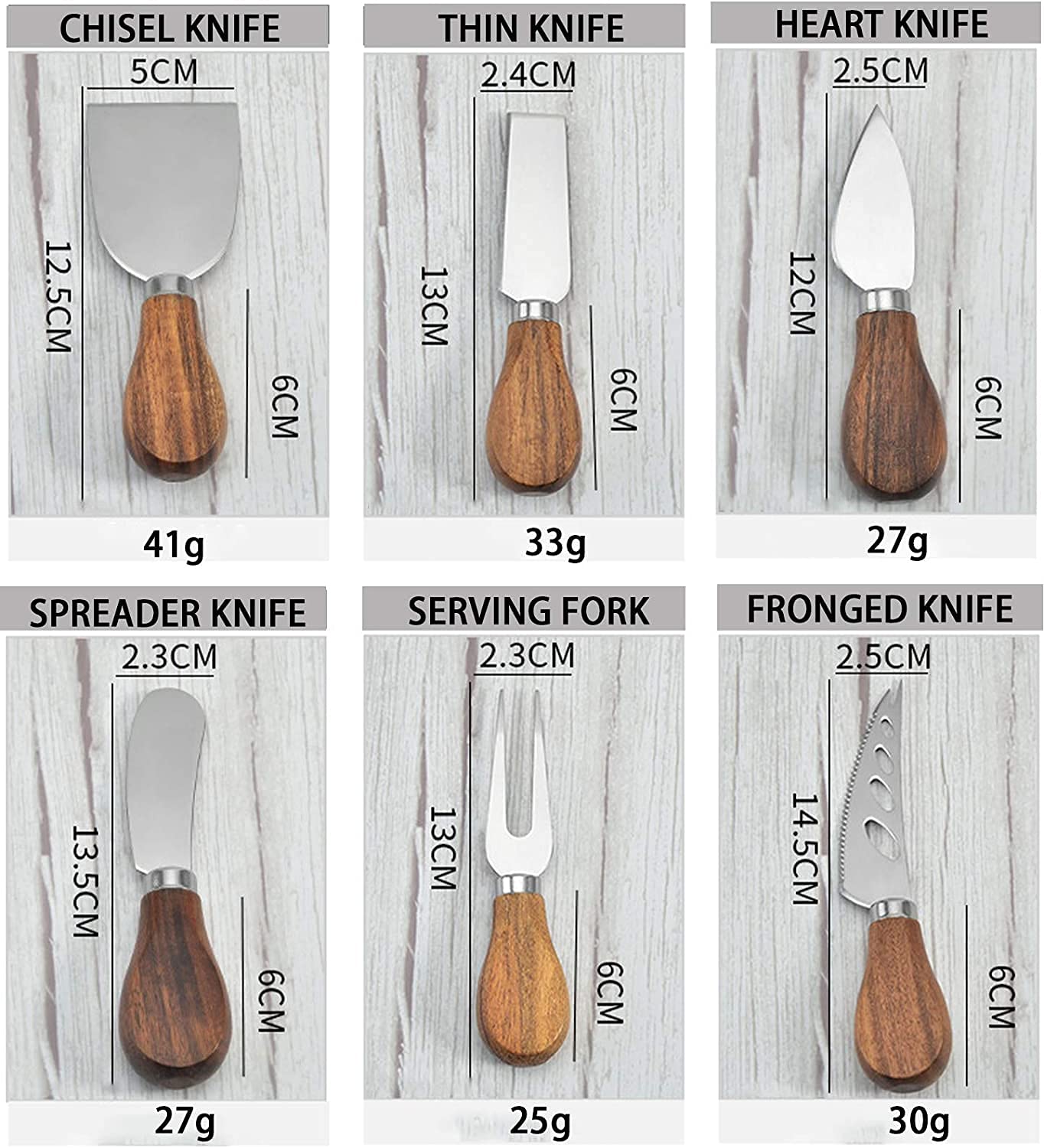Cuchillo en forma de corazón KT-GARY para tablas de queso