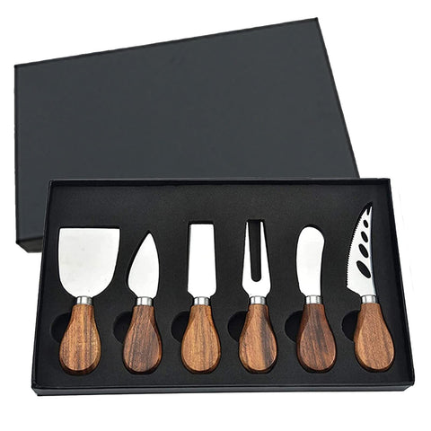 KT-GARY set de cuchillos para queso con mango de teca, ideal para cortar quesos duros