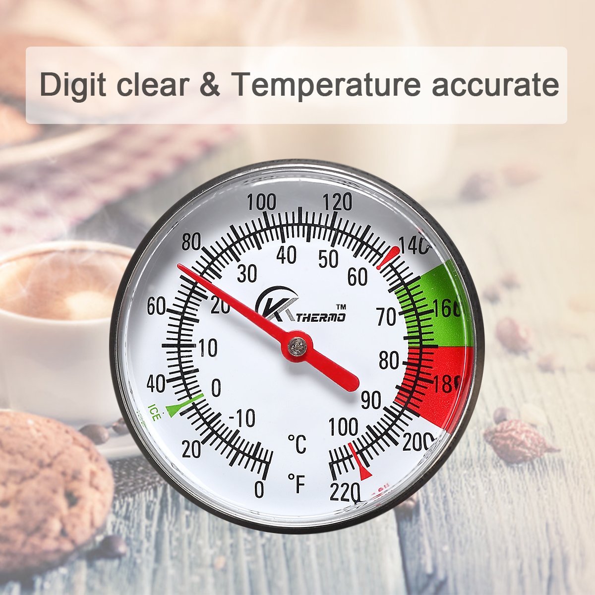 KT THERMO dial con divisiones de color para café y leche espumada