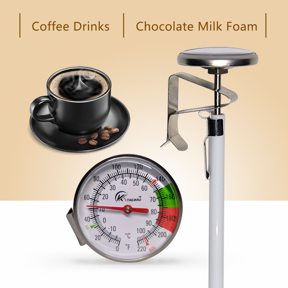 KT THERMO medición precisa para barista en entorno cafetería