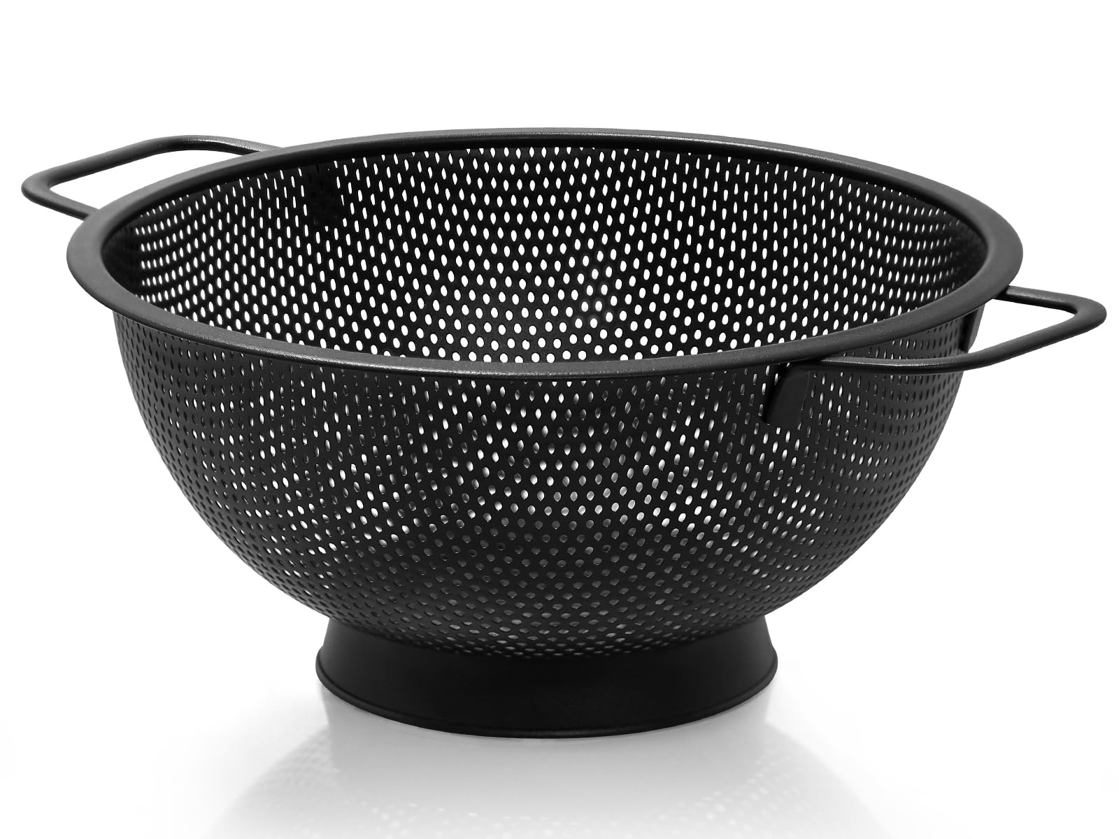 Kteniy colador negro 5QT para pasta y vegetales, drenaje rápido