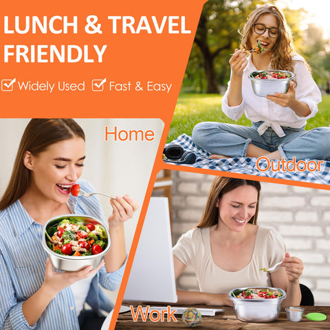 KTKUDY juego de 3 ensaladeras para llevar y planificar comidas.