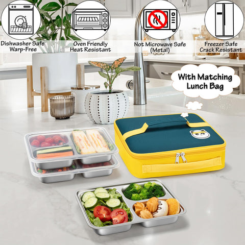 KTKUDY contenedor snack y almuerzo con tapa plástica para meriendas seguras y frescas