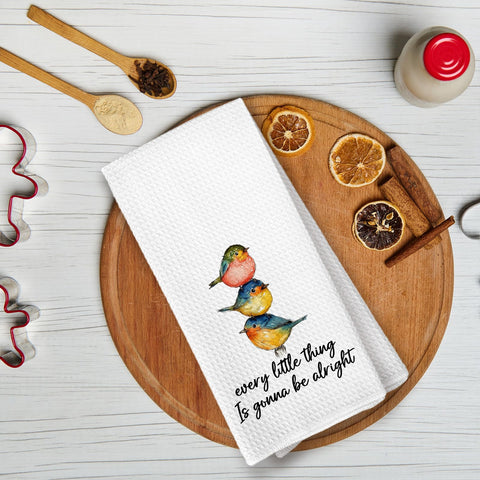 Toalla KTYHD con pajaros colores vibrantes para el baño