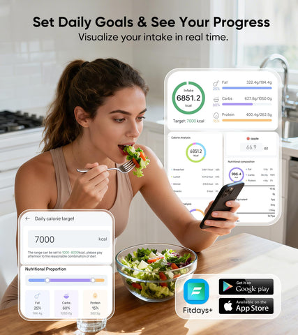 La aplicación registra seguimiento diario de nutrición y progreso