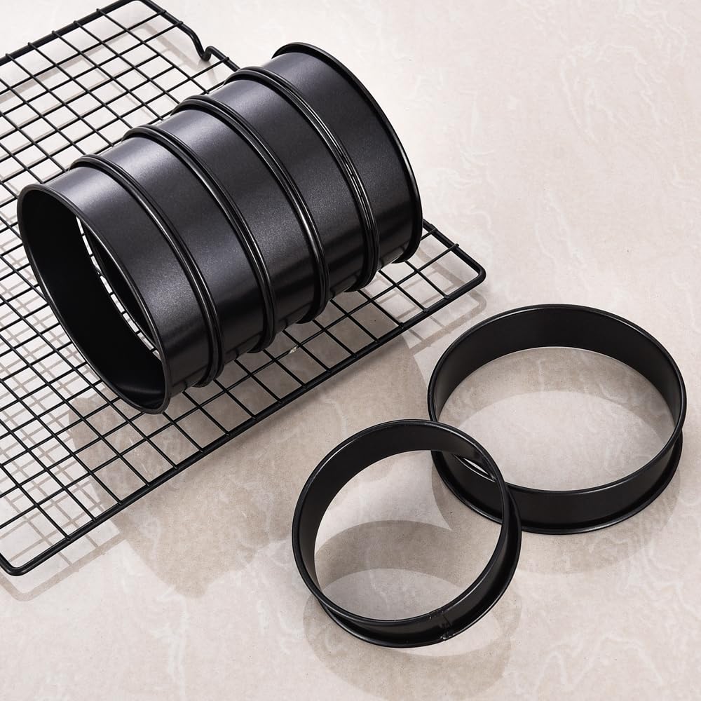 KUAYB anillos crumpet antiadherentes para desmoldar sin esfuerzo.