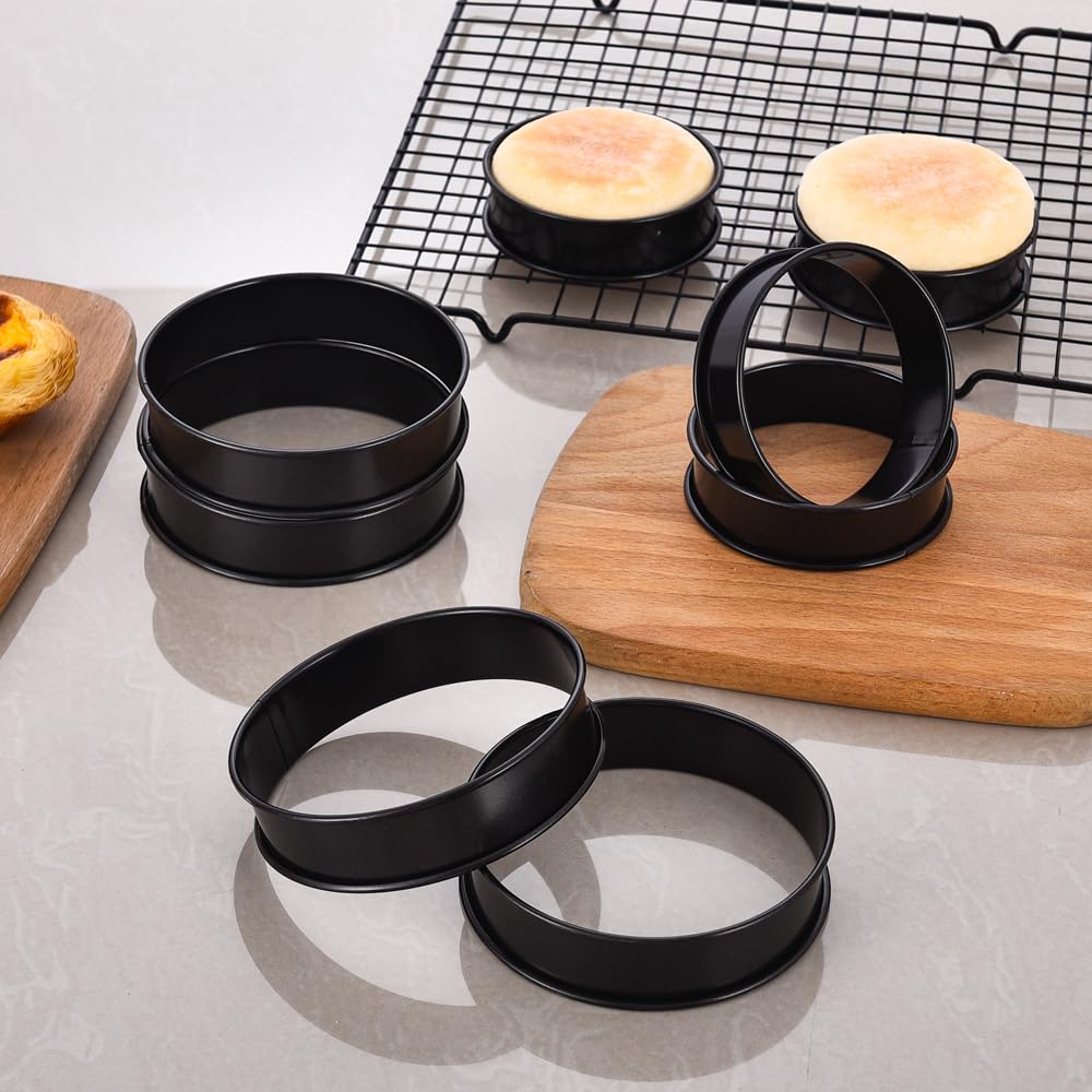 KUAYB anillos crumpet fácil desmolde y limpieza rápida.