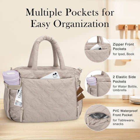 KUBYA bolsa con compartimento principal de acceso fácil para alimentos.