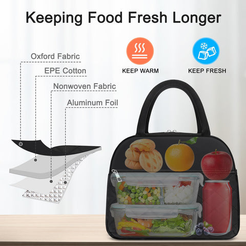 Diseño elegante en negro de la bolsa KUBYA