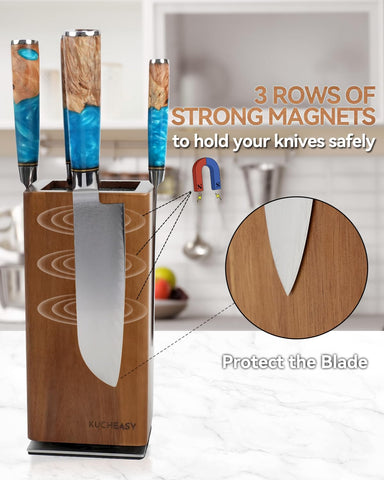 Kucheasy diseño en madera de acacia, aspecto elegante para cocina.