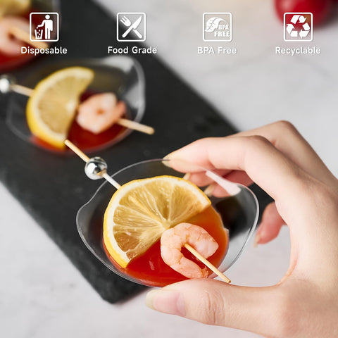Kucoele plástico PS libre de BPA, seguro para contacto con alimentos.