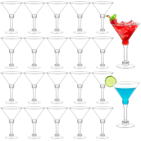 Kucoele vaso martini desechable 147 ml, cristal claro para cócteles.