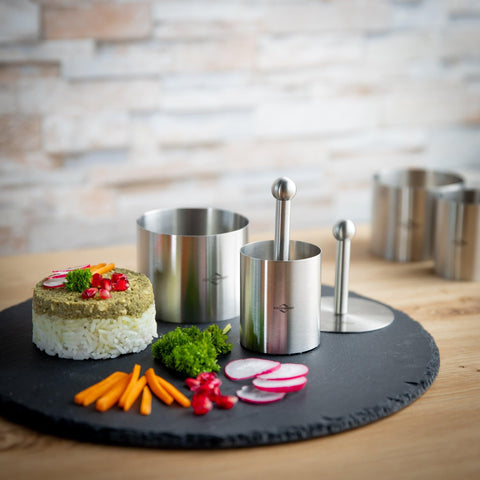 Küchenprofi formadores para sushi en acero inoxidable para presentaciones limpias