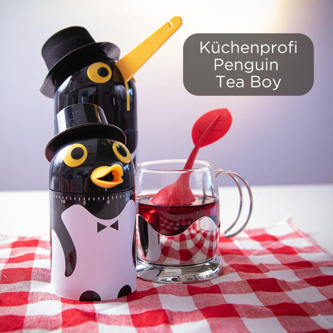 Kuchenprofi Pinguino Tea Boy, material plastico duradero, diseno facil de limpiar.