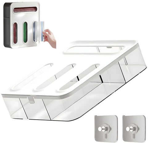 Kuguar organizador 4 en 1 para cajón, ahorro de espacio y fácil acceso a bolsas.