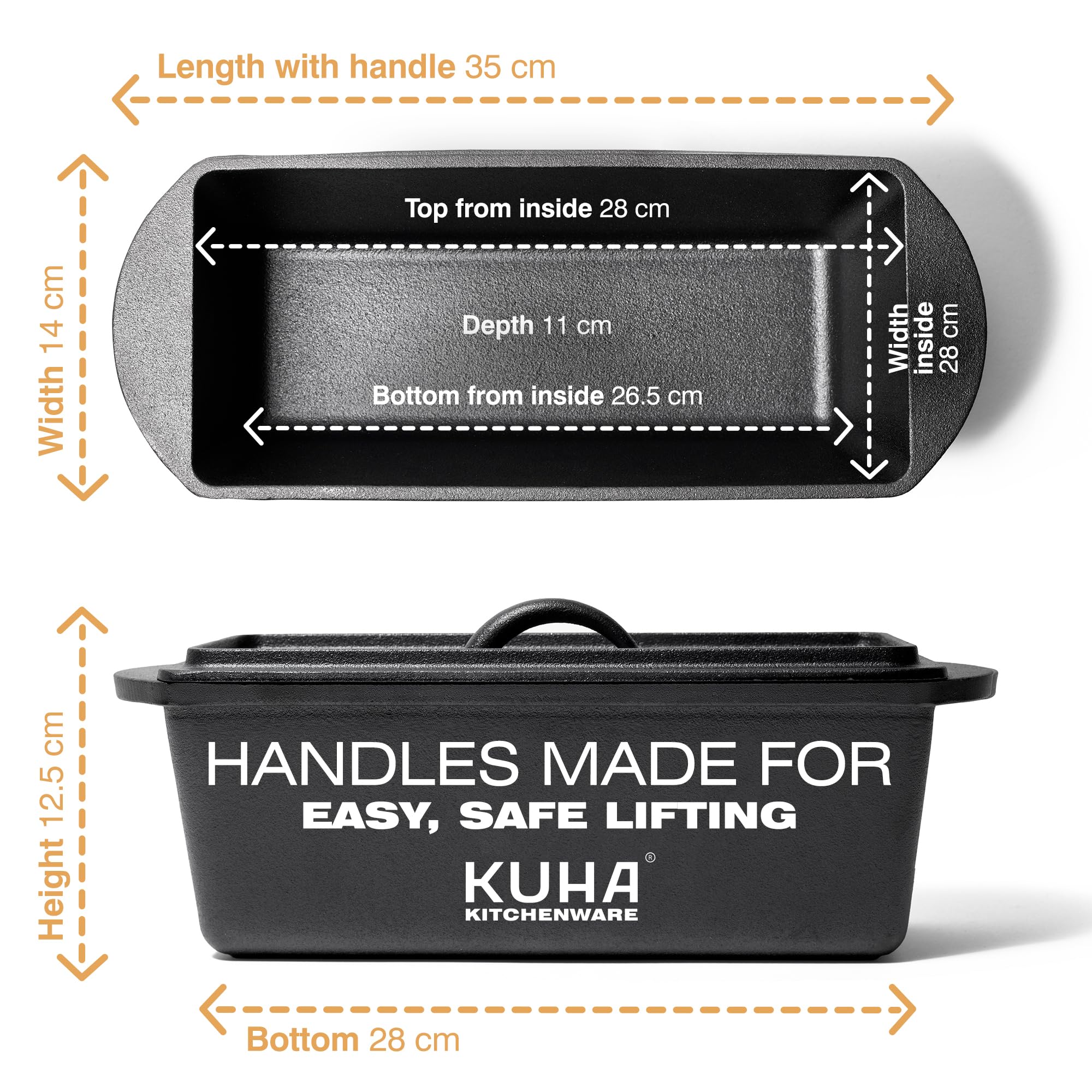 KUHA molde-pan-hierro-para-campamento-fuego-abierto ideal para cocinar al aire libre.