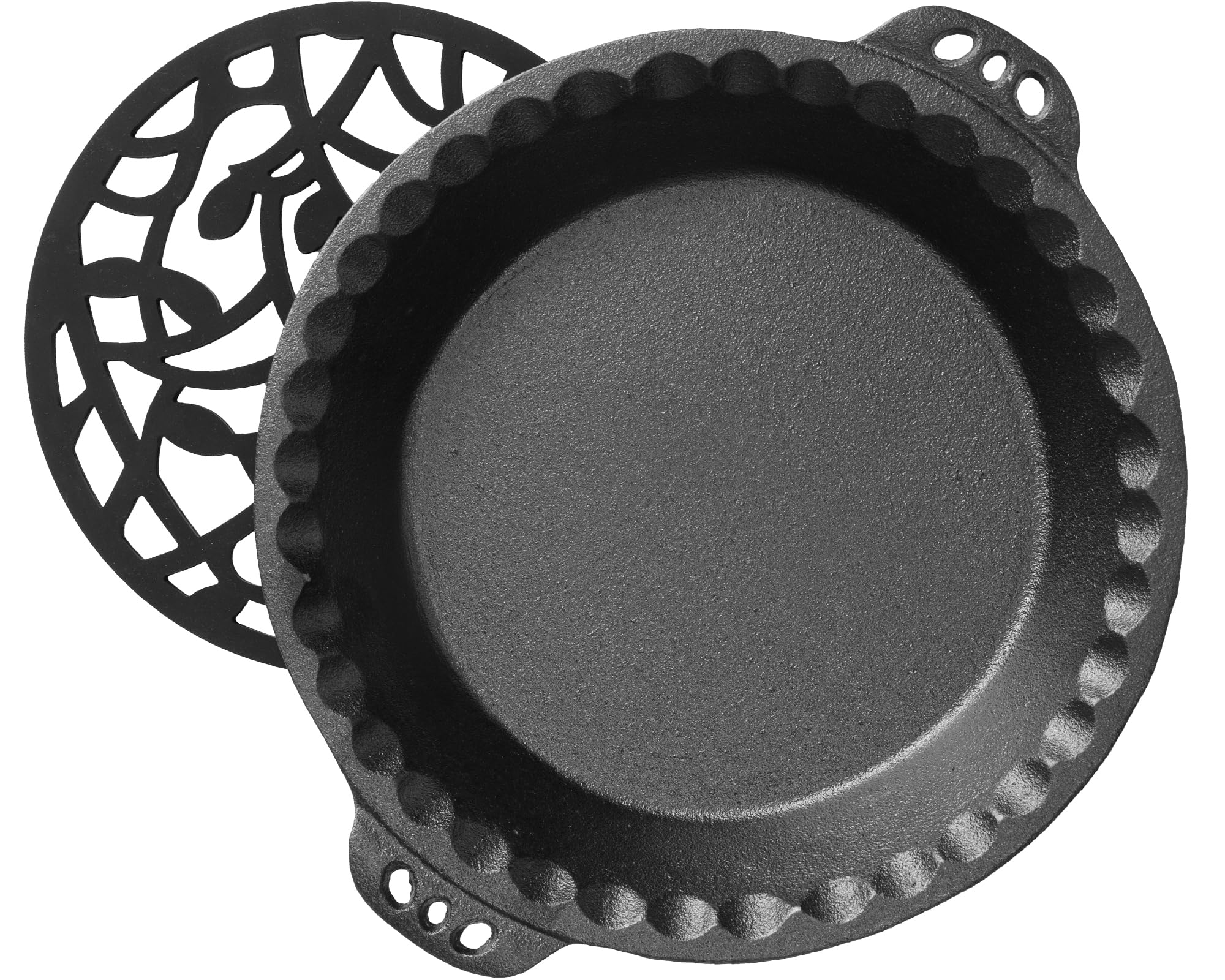 KUHA pan pie de hierro forjado de 9 pulgadas para tartas caseras