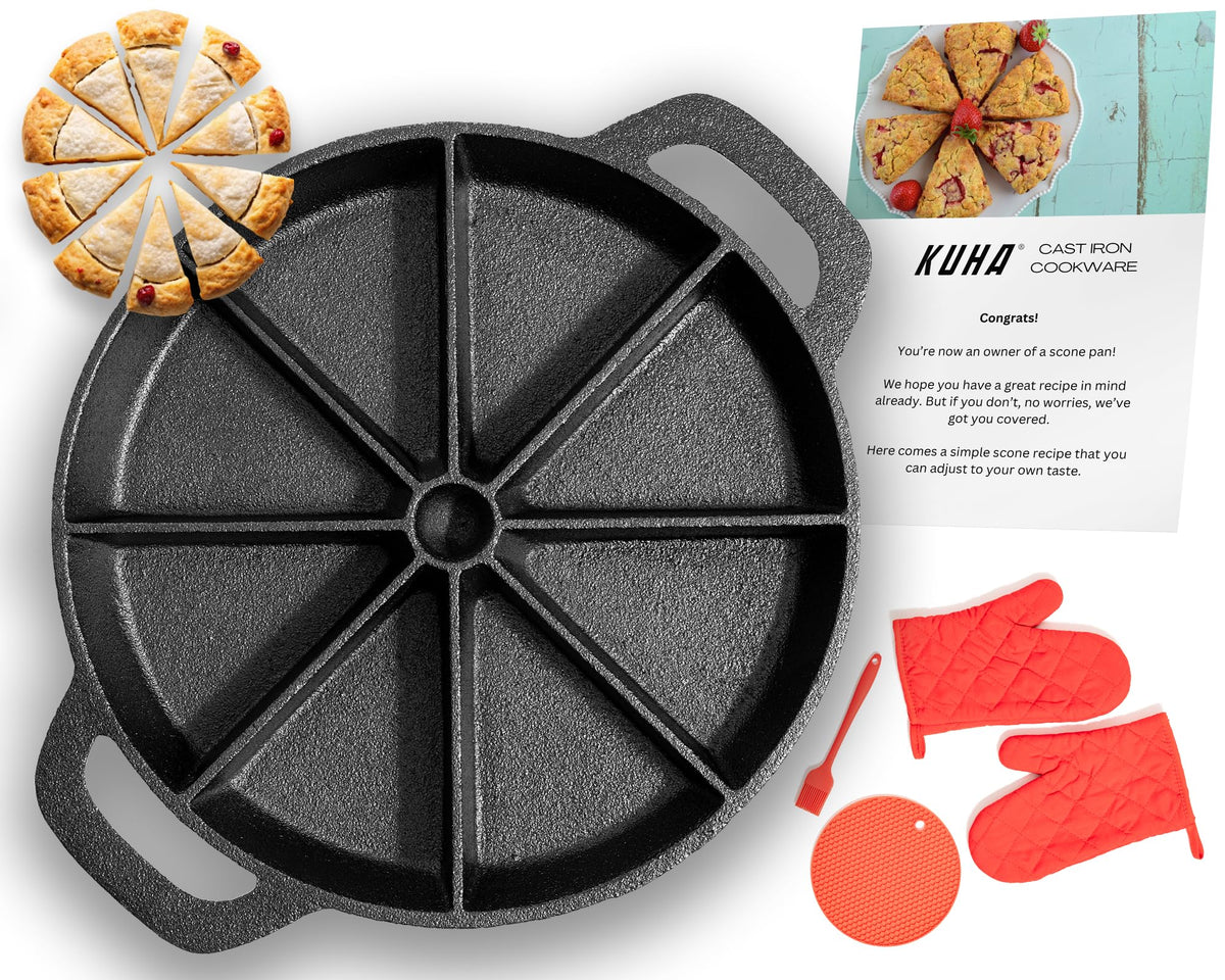 KUHA sartén para scones, vista general y cocción estable
