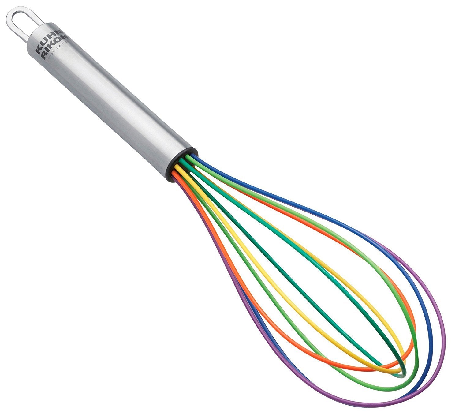 Kuhn Rikon COLORI batidora de globo arcoíris, ideal para batir huevos sin rayar antiadherentes.