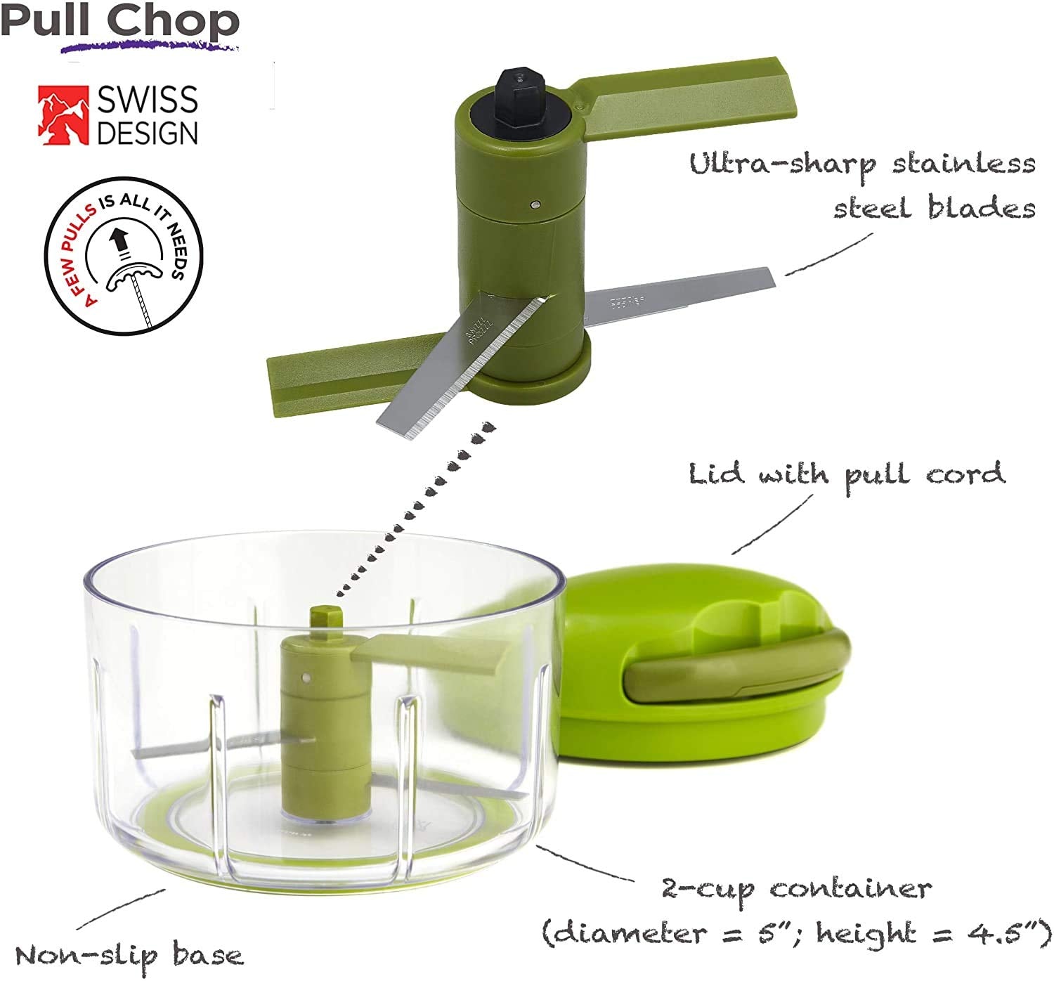 Cuchillas de acero inoxidable de Kuhn Rikon para cortes rápidos y uniformes