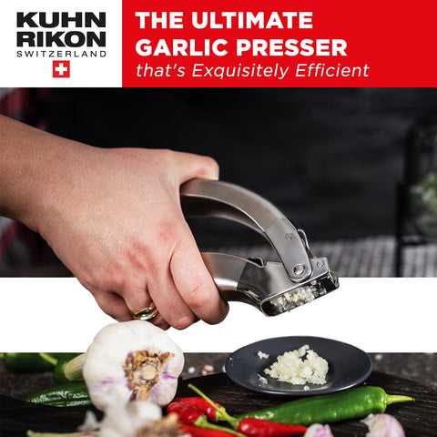 Kuhn Rikon Epicurean Prensa para ajo en acero inoxidable, duradera