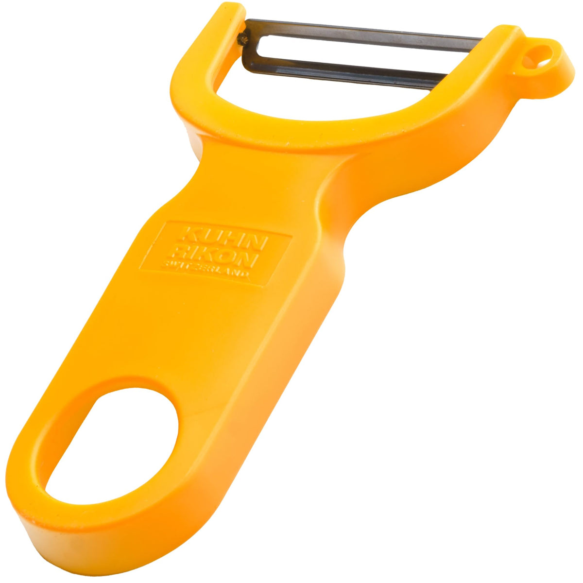 Pelador original suizo Kuhn Rikon de 4 pulgadas, hoja de carbono para cortar con precisión