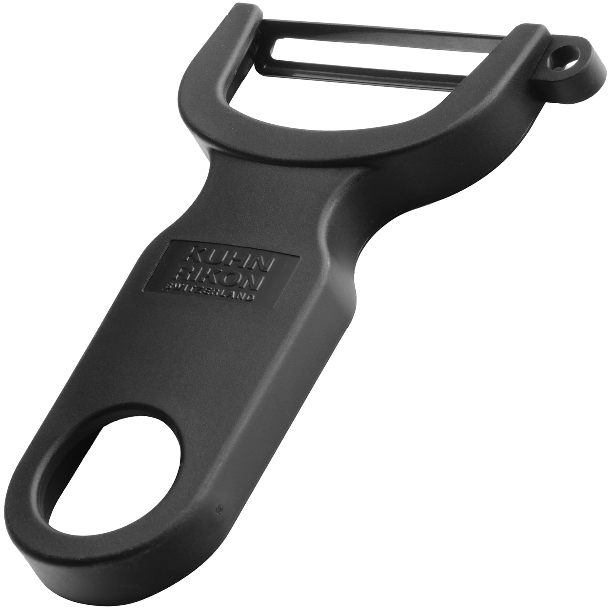 Kuhn Rikon pelador original suizo negro, afila y facilita pelado suave de verduras.